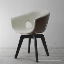 Mobiliário de Design Moderno Cadeira de jantar da sala de jantar com perna de metal
